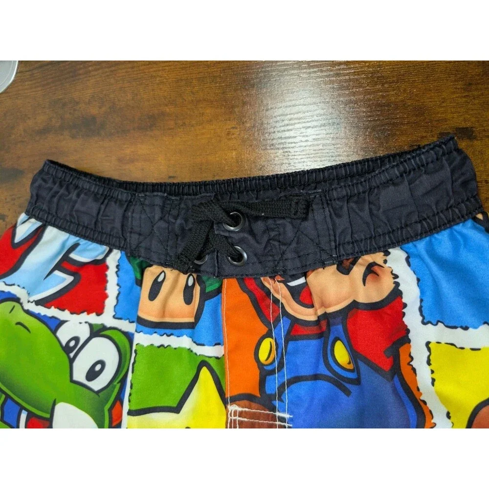 Nintendo SUPER MARIO BROS Swim Trucks Board Shorts Boy's Size 8 - Picture 3 of 7